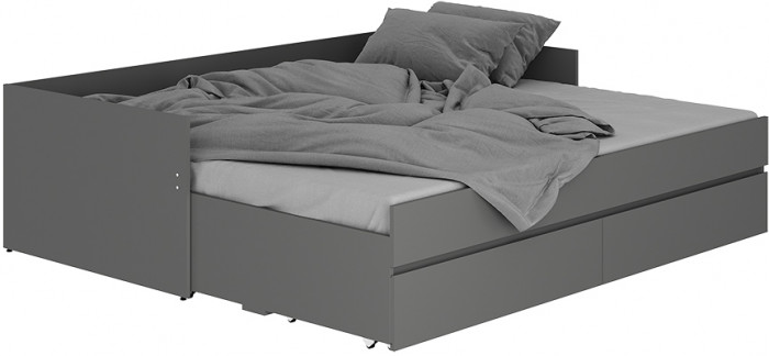 Кровать-трансформер с матрасом-трансформером Симпл КР-51, графит