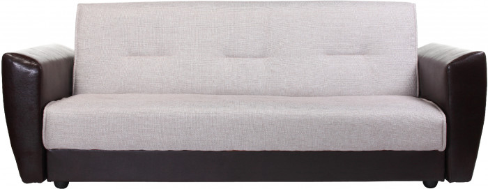 Диван-книжка Амстердам, 120х190, рогожка/экокожа, бежевый