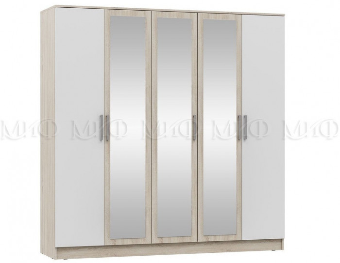 Мартина Шкаф для одежды 5-дверный (Крафт / Графит)