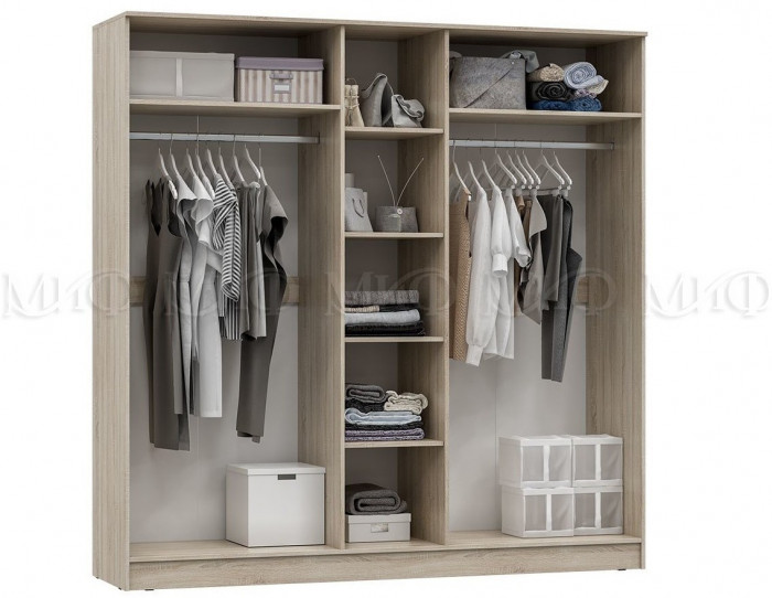 Мартина Шкаф для одежды 5-дверный (Крафт / Графит)