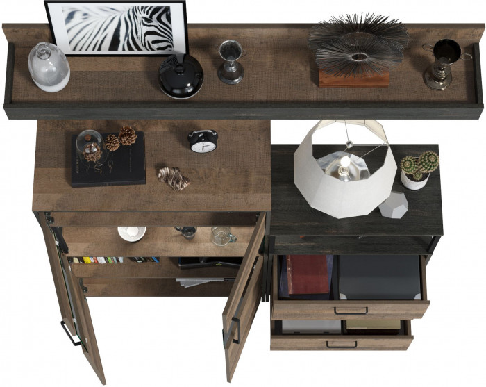 Трувор Гостиная 007, дуб гранж песочный/интра