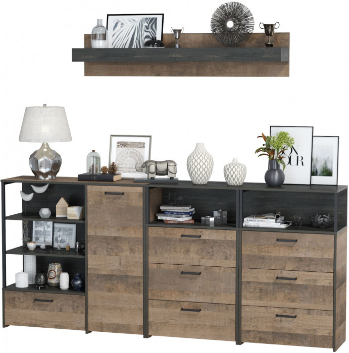 Трувор Гостиная 008, дуб гранж песочный/интра