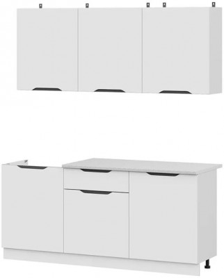 кухня Кайли 1,8м белый/белый