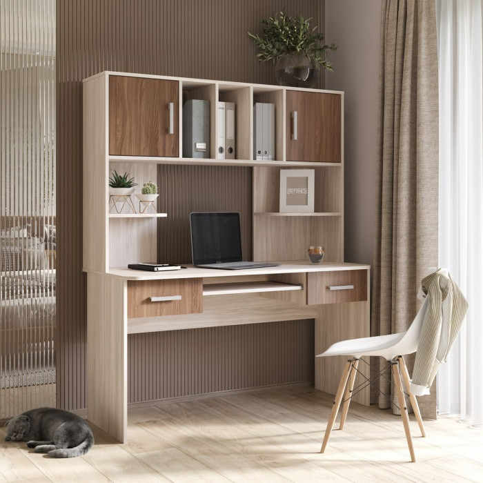 СТОЛ КОМПЬЮТЕРНЫЙ №8 (1,4х1,7х0,6) шимо темный/шимо светлый