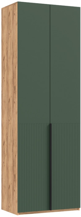 Тумба с зеркалом и шкафом 2-х ств Марвэл, Крафт золотой/Браш мени грин