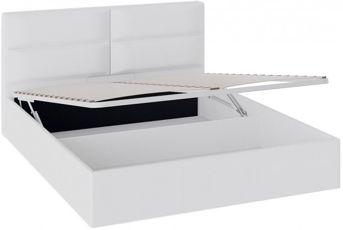 Глосс ТД-319.01.08 Кровать с ПМ с мягкой обивкой Тип 1 (1800) (Белая)