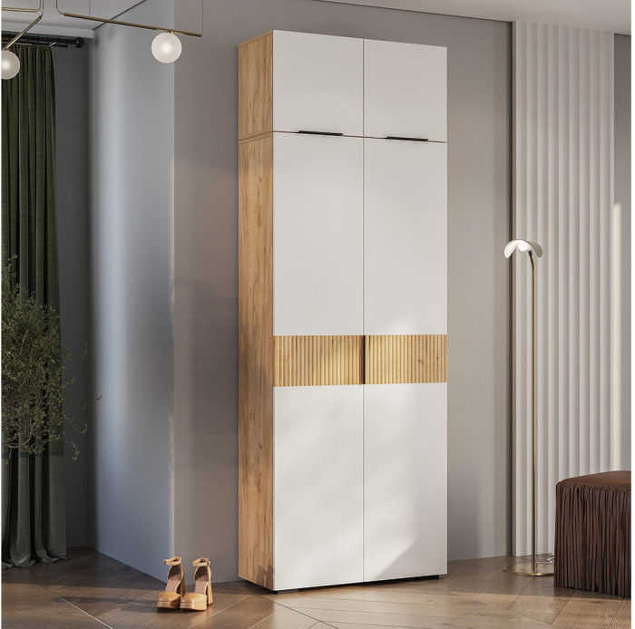 Шкаф навесной "Сандра" ШКН-02 Крафт/Белый