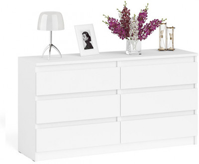 Мори Комод МК1380.6, цвет белый, ШхГхВ 138х41х73 см.