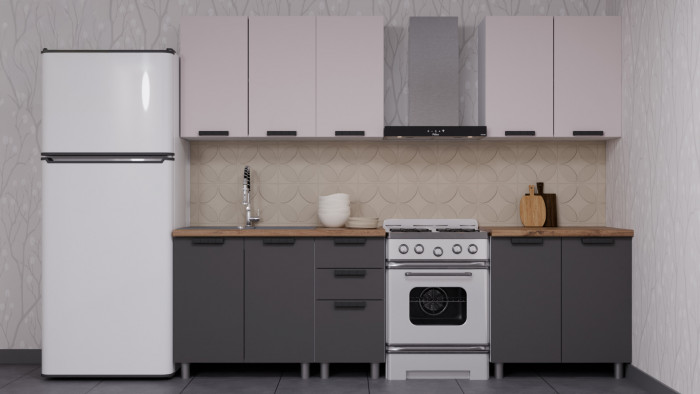 МК Аленушка Н 600 Лаванда Сталь, скоба черный (без столешницы)