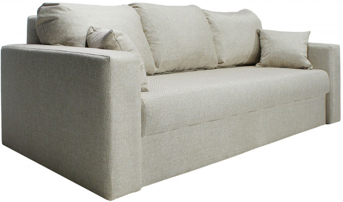 Диван-еврокнижка Ливерпуль, 160х195, пружинный блок, рогожка, бежевый