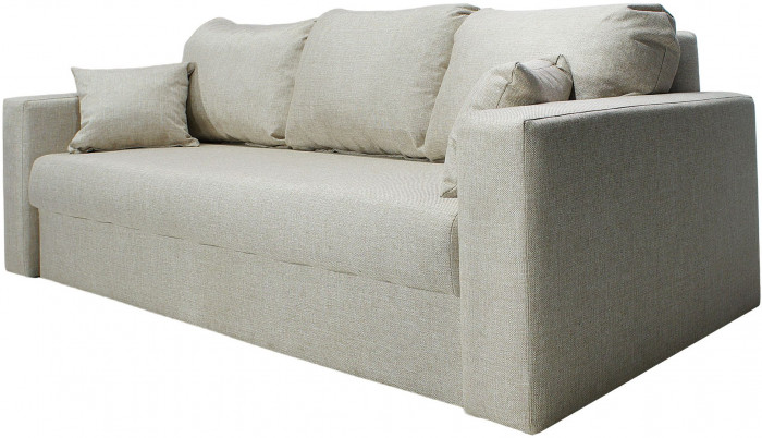 Диван-еврокнижка Ливерпуль, 160х195, пружинный блок, рогожка, бежевый