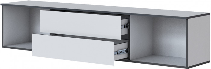 Модульная Гостиная Амара, композиция 2, Белый/Графит серый