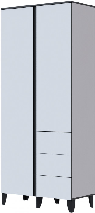 Модульная Гостиная Амара, композиция 2, Белый/Графит серый