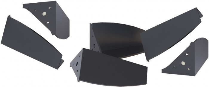 Модульная Гостиная Амара, композиция 2, Белый/Графит серый