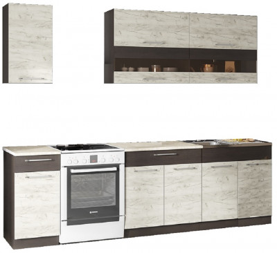 Кухонный гарнитур Маша 2.0 м, дуб крафт белый