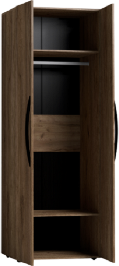 Шкаф для одежды с зеркалом Натуре 54, дуб табачный