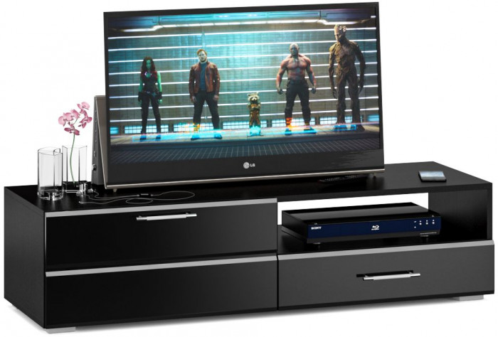 Спальня Стандарт 3-1800Я, венге/фасады ТВ тумбы МДФ чёрный глянец