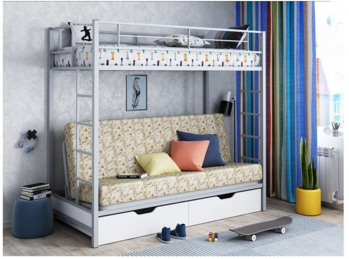 Двухъярусная кровать Мадлен ЯЯ (Белый)