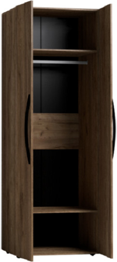 Шкаф для одежды с зеркалами Натуре 54, дуб табачный