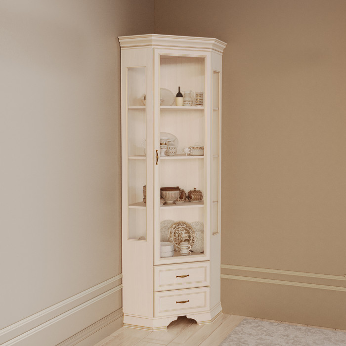 Шкаф-витрина угловой Сиена