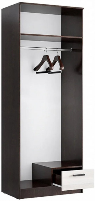 Адель Шкаф 0,8 платяной (Ясень шимо темный / светлый)