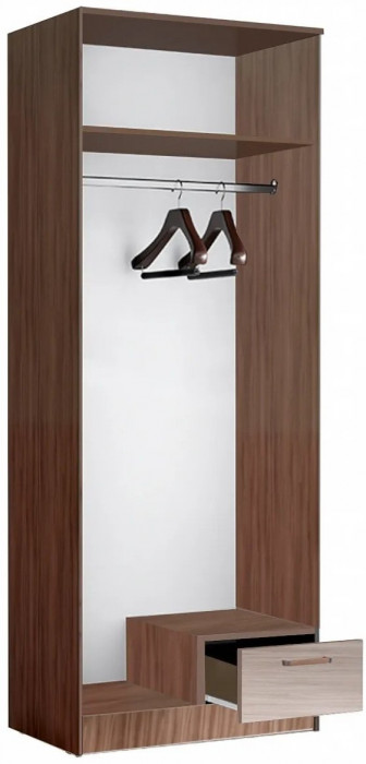 Адель Шкаф 0,8 платяной (Ясень шимо темный / светлый)