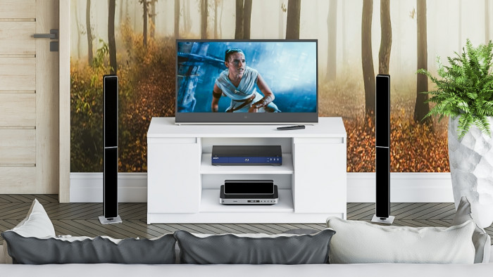 Мори Тумба ТВ МТВ1200.1, цвет белый, ШхГхВ 120,4х41х54,6 см.