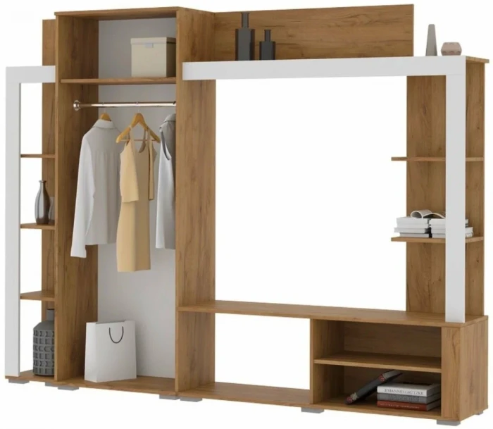 Гостиная Стендмебель Невада Софт Вайт/Дуб Крафт Золото