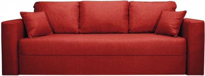 Диван-еврокнижка Ливерпуль, 160х195, пружинный блок, велюр, красный