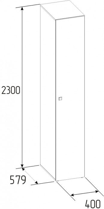 Шкаф для белья Нео 55, дуб шавиниган