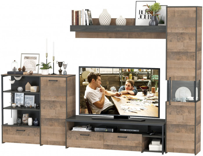 Трувор Гостиная 021, дуб гранж песочный/интра