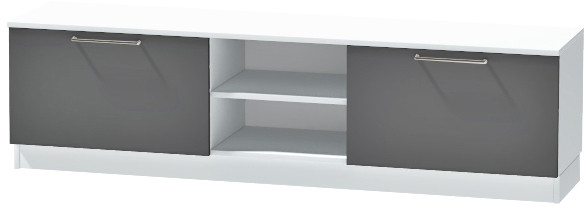 Тумба для ТВ-техники напольная "Иннэс-7", Белый/Графит