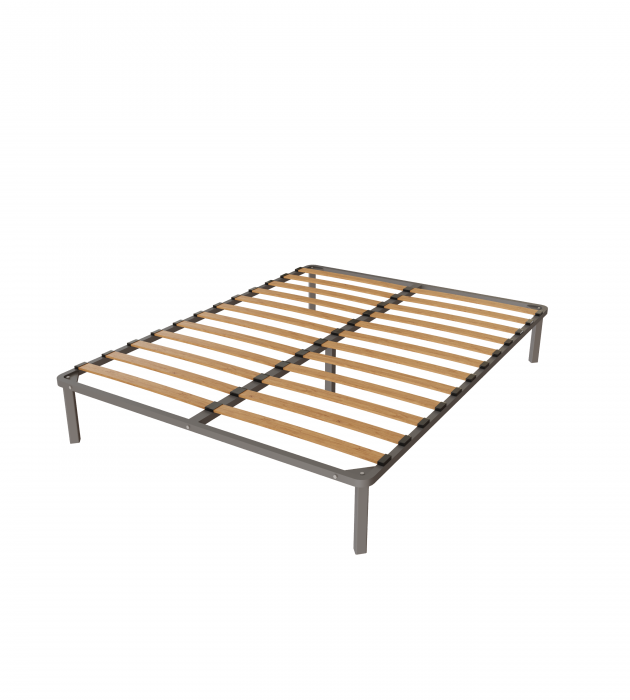 Нега Кровать интерьерная 120 серый, ортопед