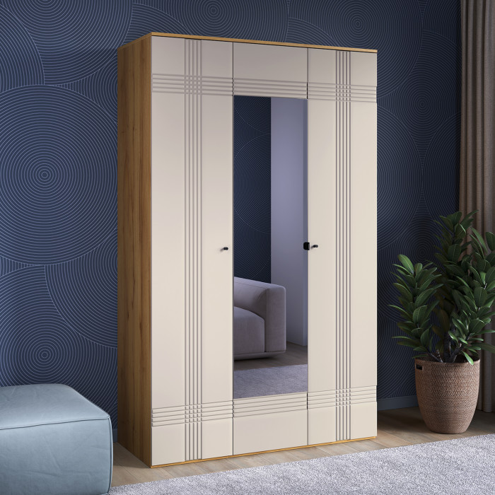 Шкаф распашной трехдверный Вега Саксония