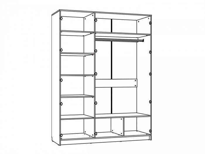 НМ 013.57 Шкаф комбинированный Ливорно /дуб бунратти/софт панакота