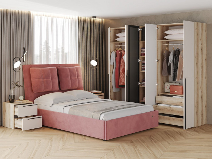 Спальня Арден 2 Дуб Делано / Сантьяго софт