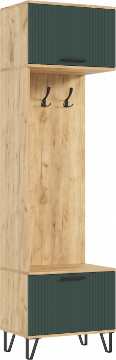 Флэш Прихожая, вариант №2, Браш мени грин/Дуб крафт