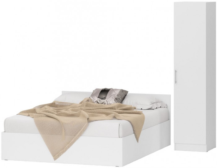 Кровать 1600 + Пенал Стандарт, белый