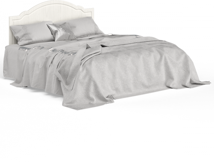 Ливерпуль Спальня № 4 Кровать 11.08ОСН + Шкаф 13.134 + карниз + Комод 10.103, ясень ваниль/белый