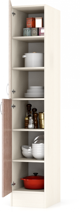 Кухня Мери Пенал кухонный 40 см., цвет дуб/ясень шимо светлый/ясень шимо тёмный, ШхГхВ 40х52х212,4 см., универсальная дверь