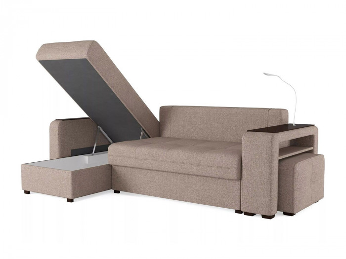 Диван угловой Smart 4 Б3-1Пф-2Т-Б4 Рогожка Sherlock 932