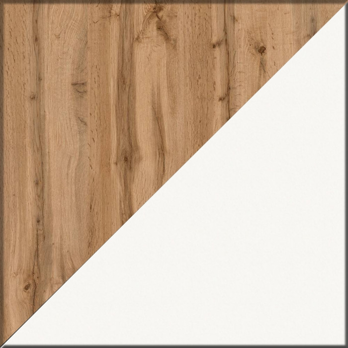 Стол косметический с подсветкой 110, дуб вотан/белый