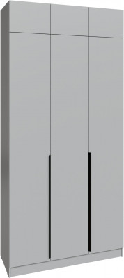Шкаф 1,2 с антресолью Мадрид, Камень серый