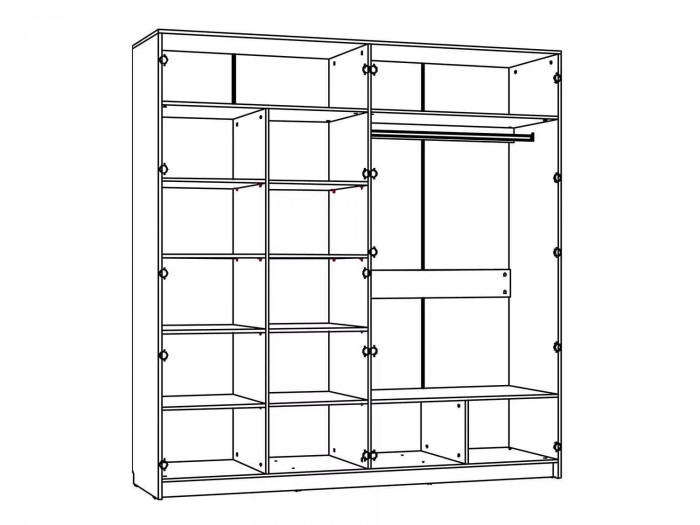 НМ 013.58 Шкаф комбинированный Ливорно /дуб бунратти/софт панакота