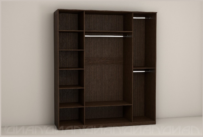 Кэт-4 Шкаф 4 створки/Зеркало (Бодега белая)