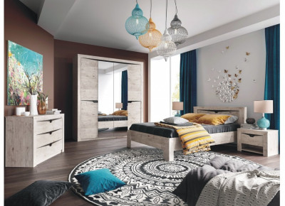 Модульная спальня Соренто, дуб бонифаций