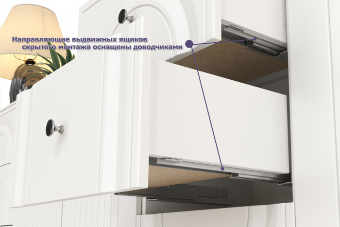 Валенсия Гостиная № 081, цвет ЛДСП белый шагрень/МДФ белый шагрень, ШхГхВ 321,2х38,3х225,2 см., универсальная сборка