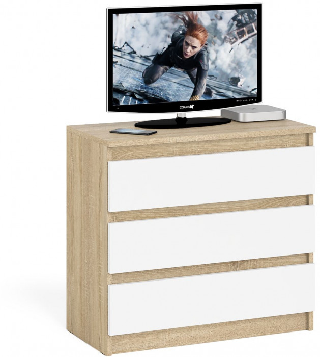 Мори Комод МК800.1, дуб сонома/белый